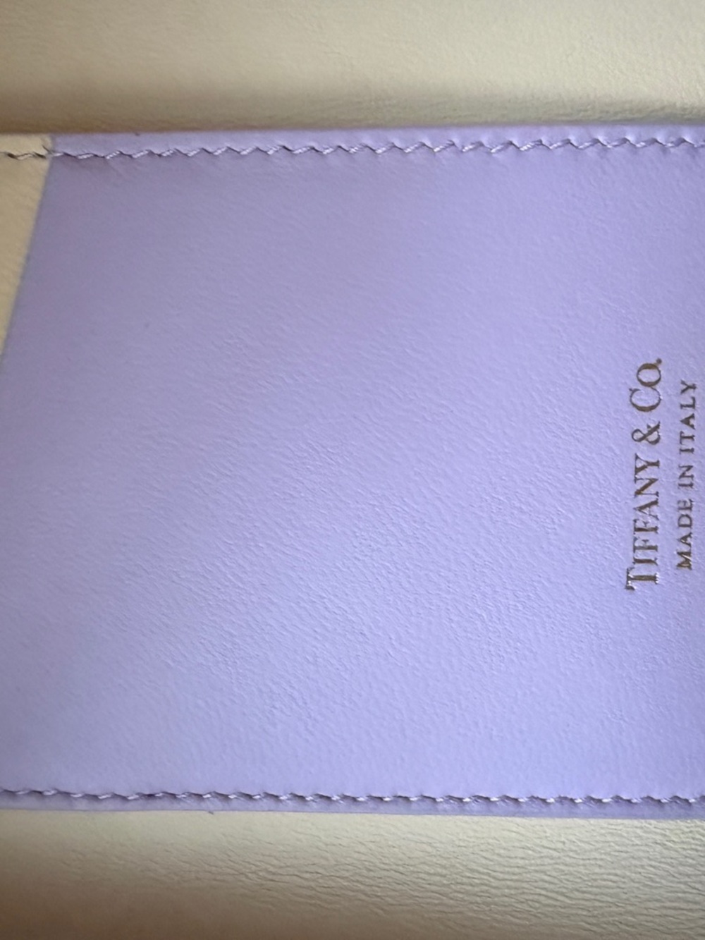 Tiffany & Co. Beige Taupe Leather Compact Wallet with Gold Logo - Picture 15 of 16
